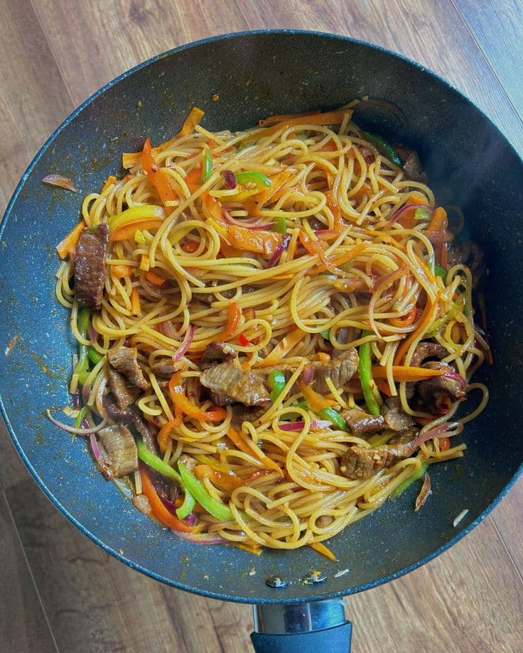 Stir-Fry Spaghetti & Chicken